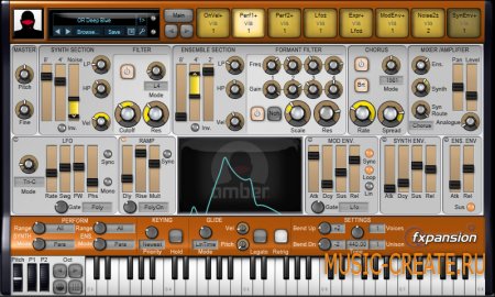 Amber (DCAM: Synth Squad) 1.0.3.11 от FXpansion - субстрактивный синтезатор