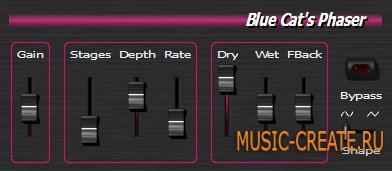 Blue Cat's Phaser / Stereo Phaser от Blue Cat Audio - фазер Blue Cat's Phaser / Stereo Phaser от Blue Cat Audio - фазер