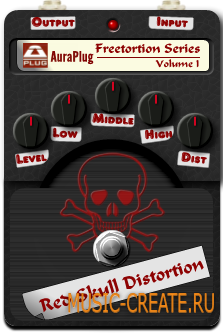 Red Skull Distortion 2.1 от AuraPlug - Искажение / Overdrive / Усилитель Red Skull Distortion 2.1 от AuraPlug - Искажение / Overdrive / Усилитель